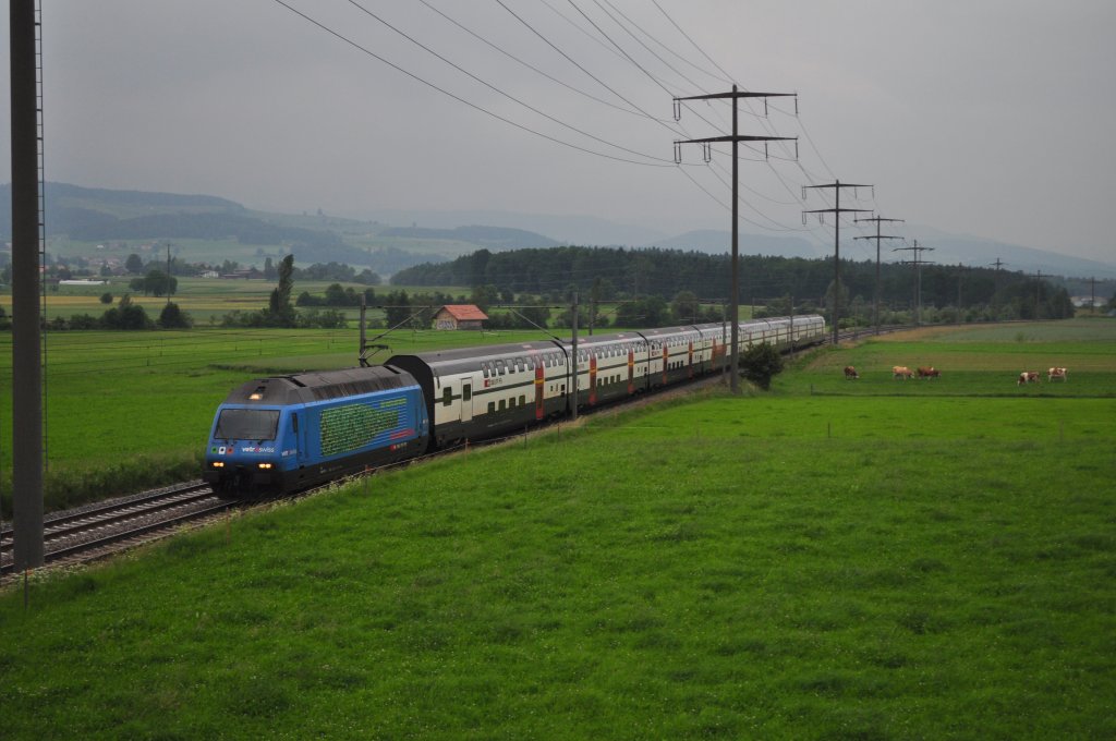 Re 460 071 mit IC zwischen Rubigen und Gmligen am 15.06.2007