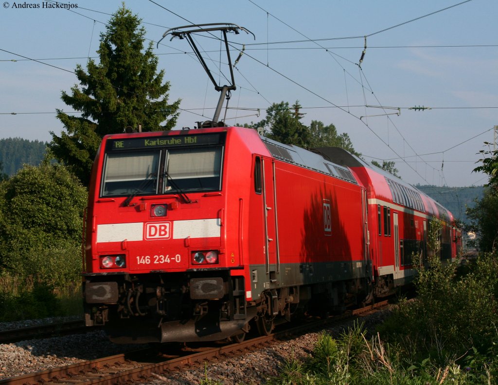 RE 5178 (Kreuzlingen-Karlsruhe Hbf) mit Schublok 146 234-0 am B 34 26.6.10