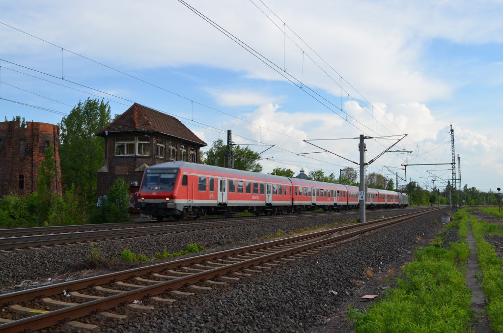 RE Eisenach - Halle mit BR 182 in Weienfels 15.05.2013