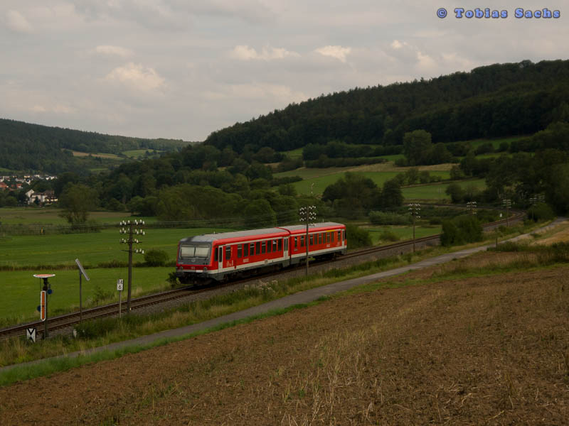 RE zwischen Angersbach und Bad Salzschlirf in Richtung Fulda am 16.08.2011