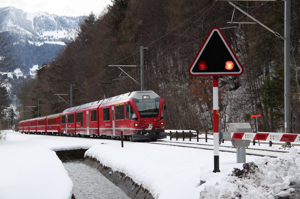 Regio nach Davos zwischen Malans und Grsch.Ganda 05.02.13