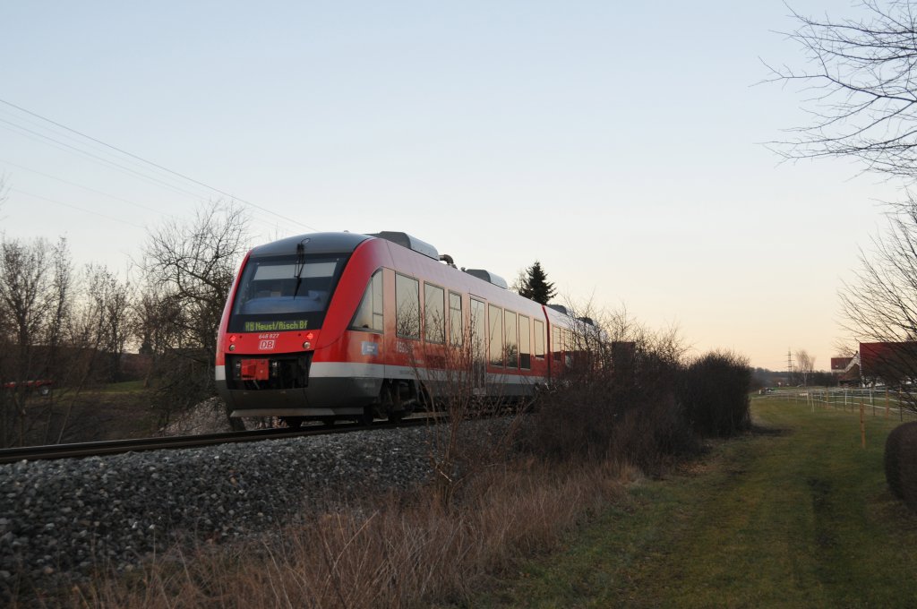 Regionalzug der Baureihe 648 in Birkenfeld.