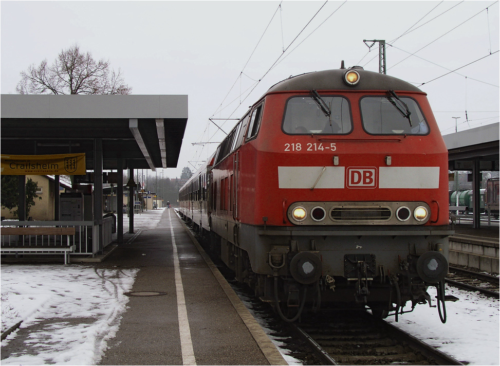 Regionalzug nach Ulm in Crailsheim, 2006