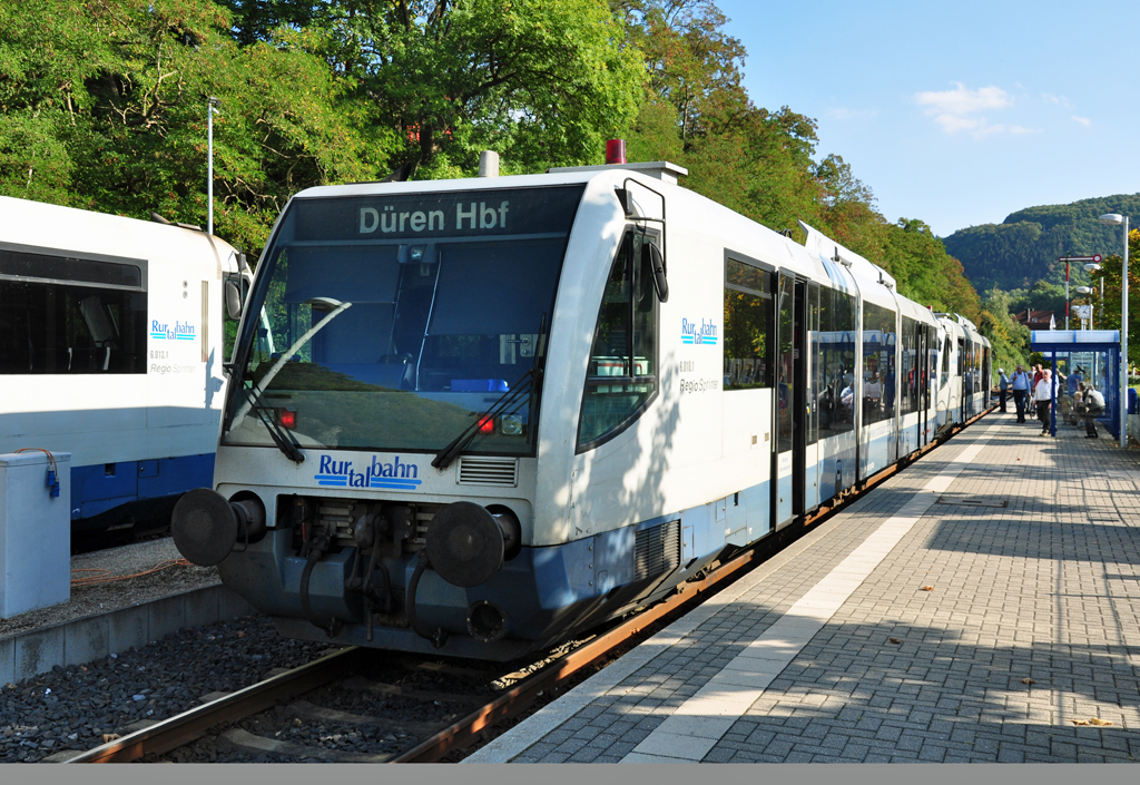 RegioSprinter der Rurtalbahn im Bf Heimbach - 24.09.2011