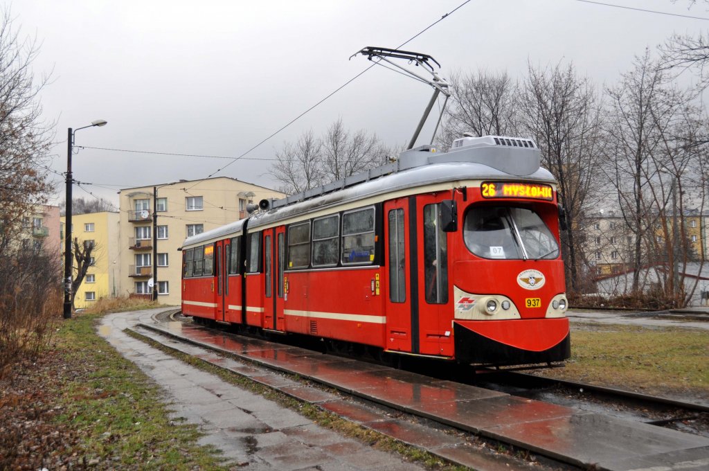 Restaurierter E1 Wagen in Sosnowiec (04.01.2012)