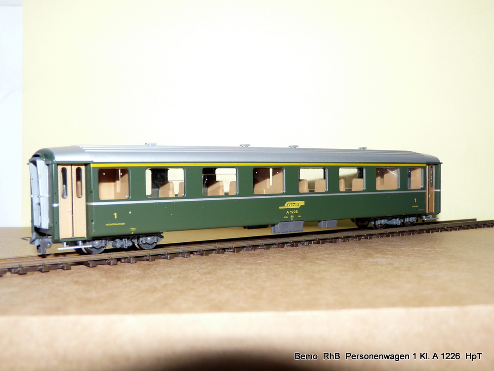 RhB - Bemo Modell Peronenwagen 1 Kl. A 1226