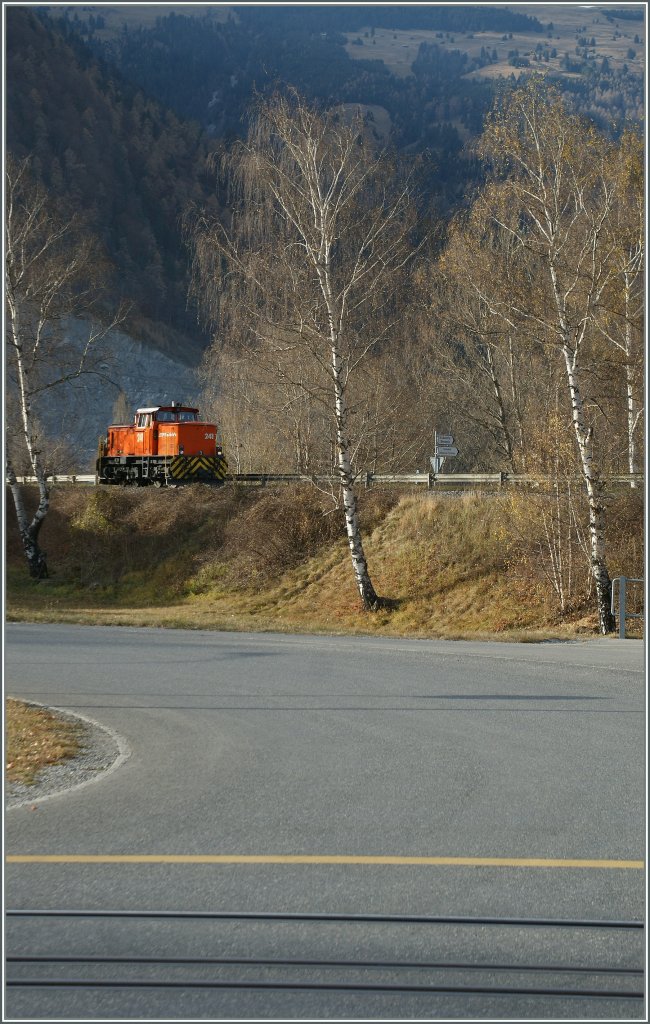 RhB Gm 4/4 241 in Untervaz. 1. Dez. 2011