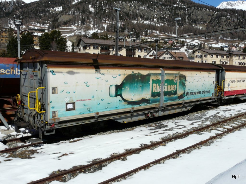 RhB - Gterwagen Haikqq-y 5168 Abgestellt in Samedan am 07.04.2010