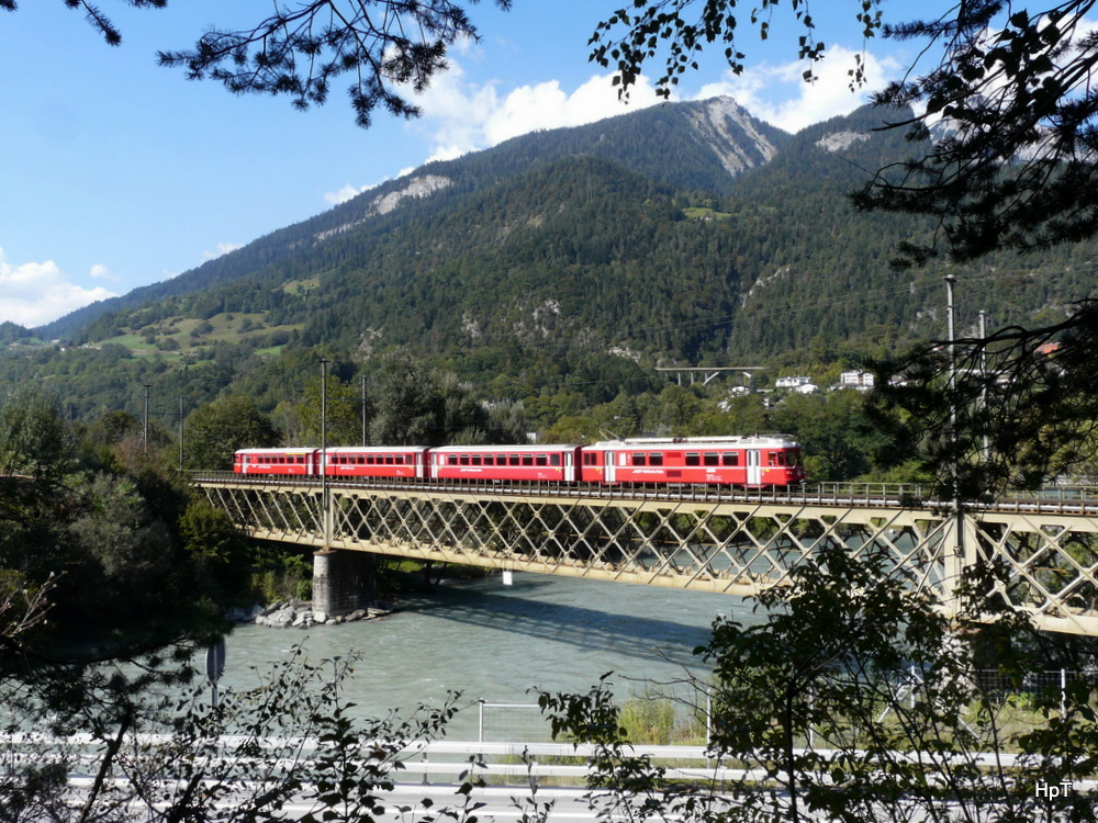 RhB - Regio mit dem Be 4/4 514 unterwegs bei Reichenau am 26.09.2011