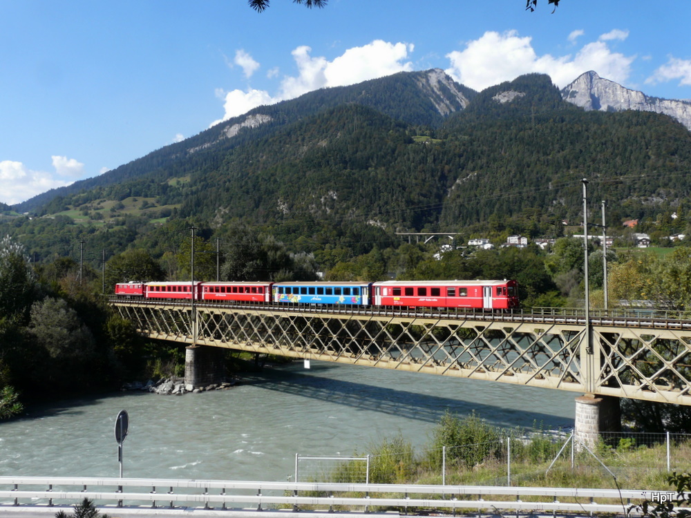 RhB - Regio unterwegs bei Reichenau am  26.09.2011