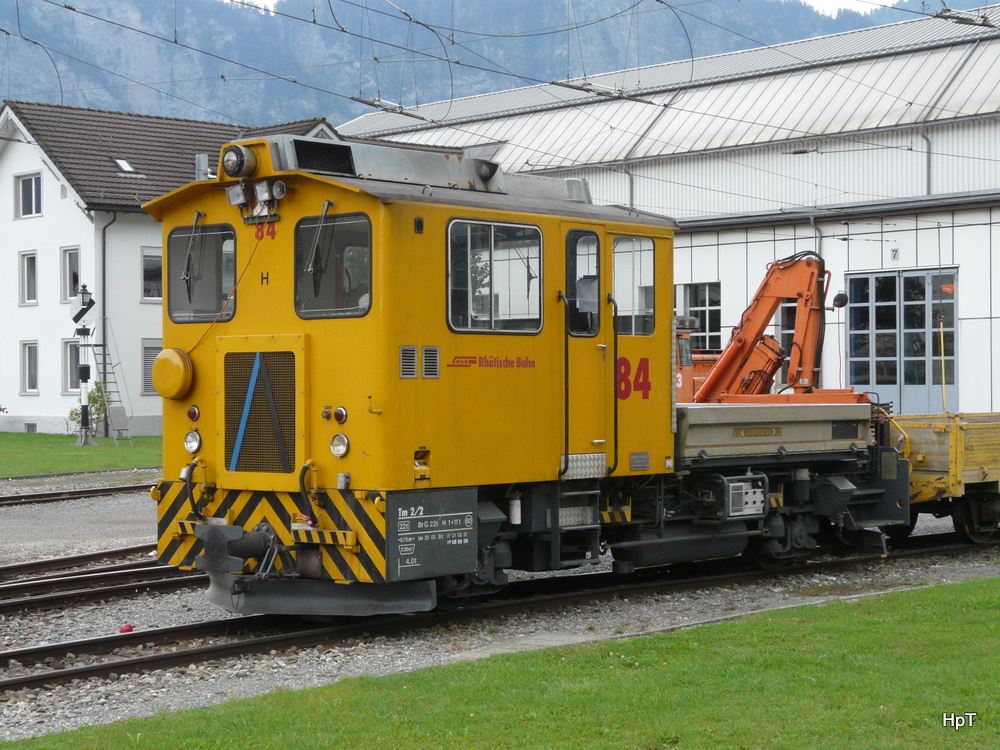 RhB - Tm 2/2 84 im Bahnhofsareal von Landquart am 17.09.2011