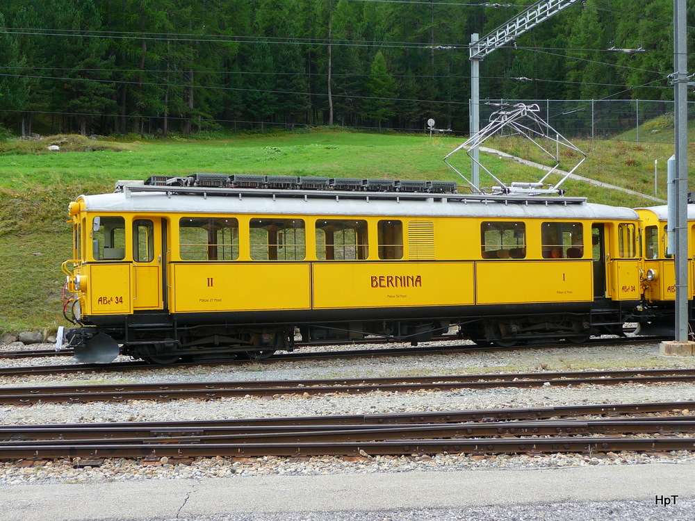 RhB - Trebwagen ABe 4/4  34 in Pontresina am 13.009.2010