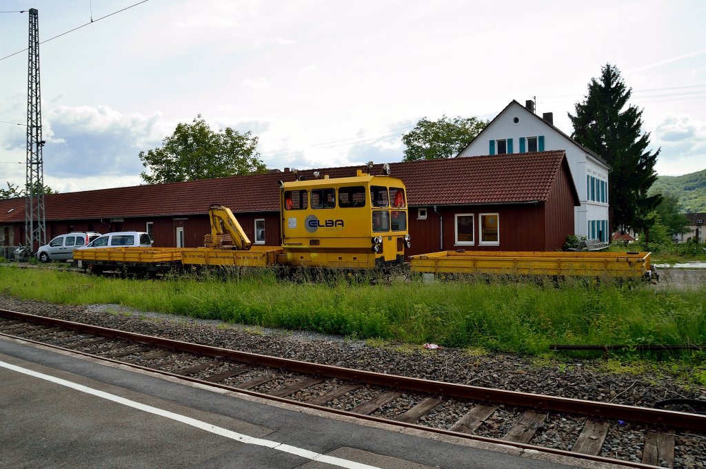 Rottenwagen der Firma ELBA Nr.54 0009-5, abgestellt auf einem Nebengleis in Neckarelz am 30.5.2013