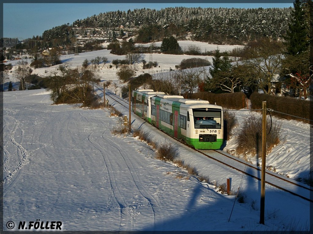 RS 1 Doppel am 8.12.2012 unterwegs nach Neuhaus/Rwg zwischen Schalkau und Rauenstein