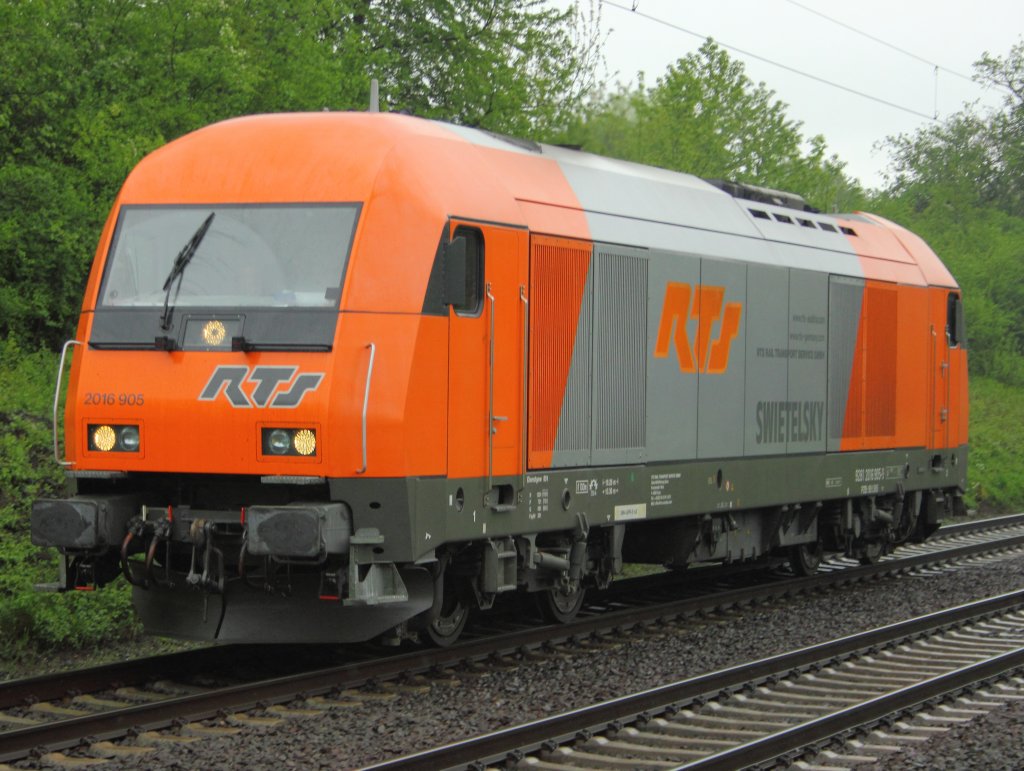 RTS 2016 905 als Tfzf in Unkel am 5.5.2012. Gru an den Tf ! 