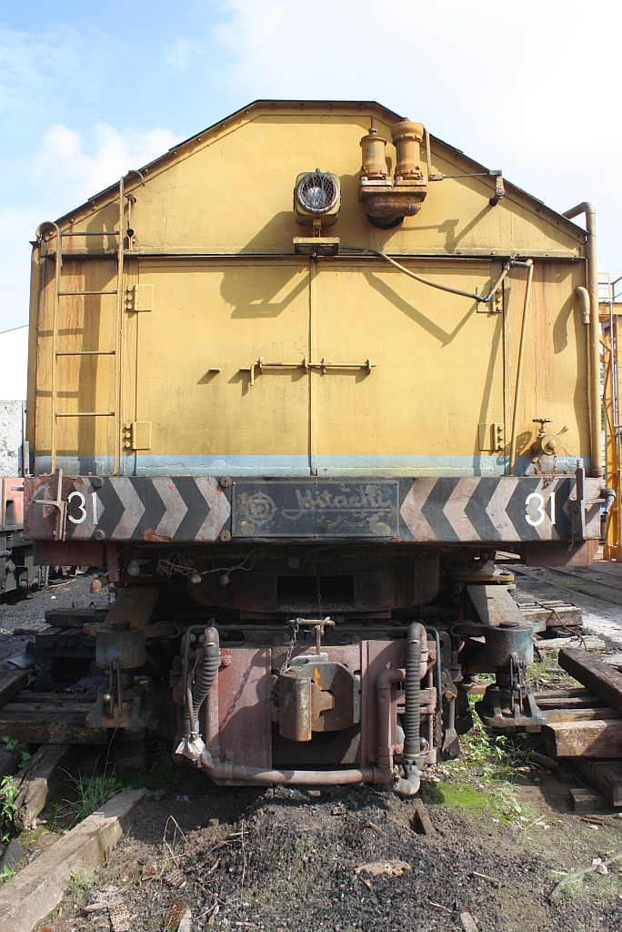 Rückseite des Dampfkran No. 31 (Hitachi/Tokio/Japan, Bauj. 1955, Fab.Nr. C26195) am 28.Oktober 2010 im Depot Hat Yai.