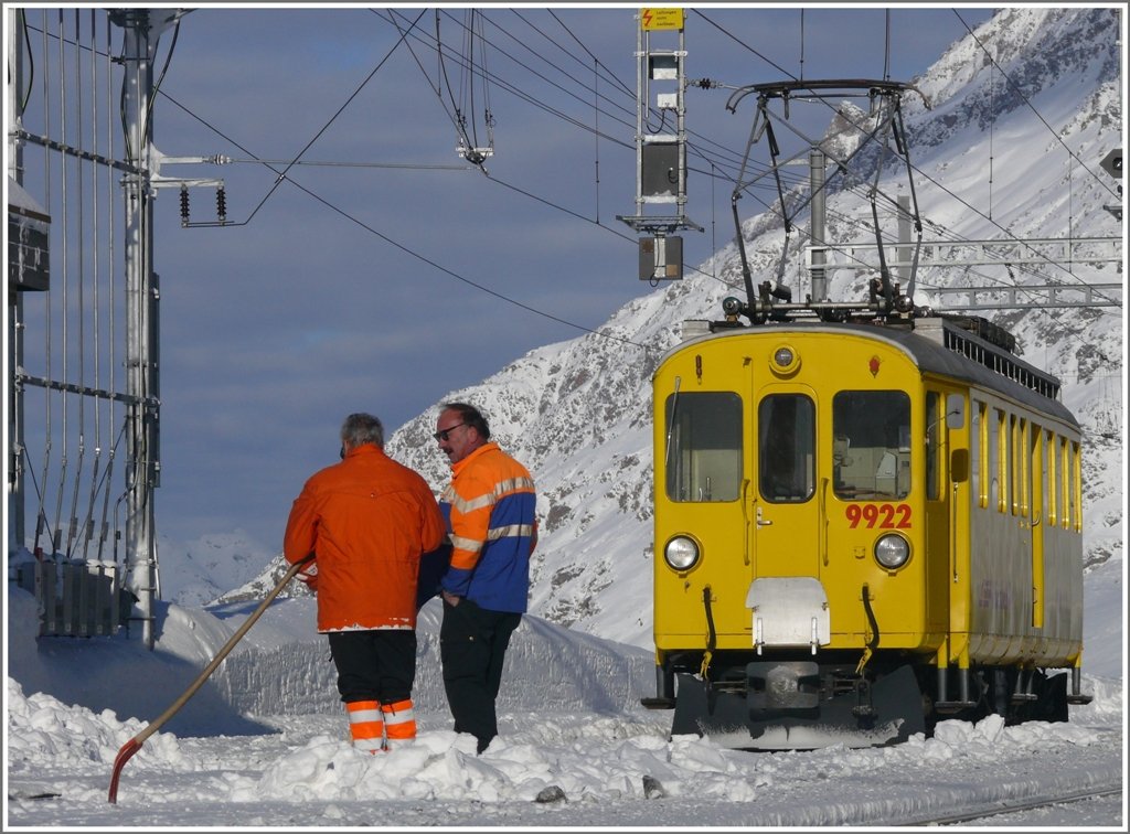 Ruhe vor dem Sturm auf dem Berninapass. (12.01.2010)