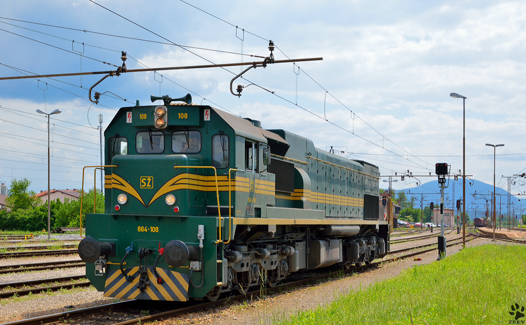 S 664-108 wartet in Pragersko auf Personenzug aus Ljubljana um im weiter Richtung Murska Sobota zu ziehen. / 25.5.2012