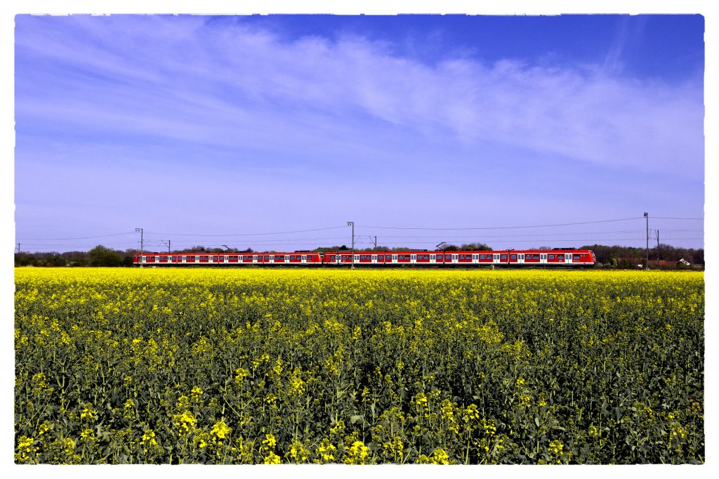 S1 zum Ostbahnhof, kurz nach Freising; 30.04.12