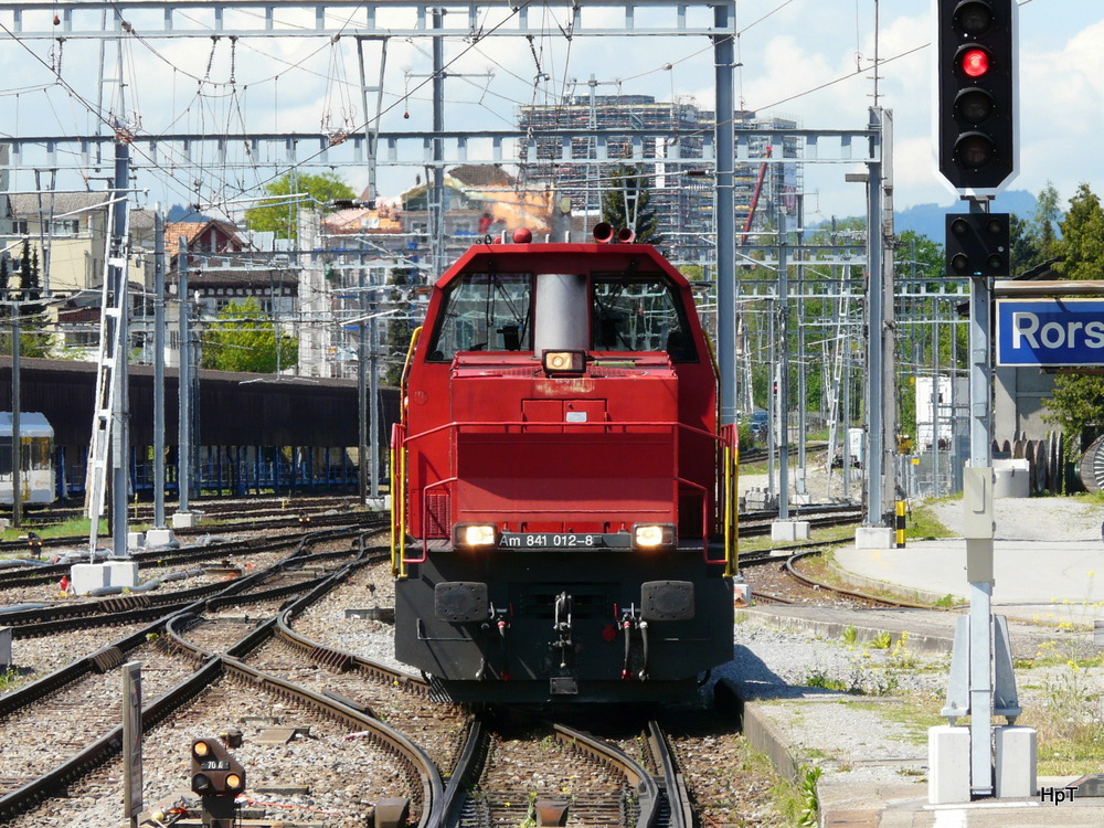 SBB - Am 841 012-8 unterwegs im Bahnhof Rohrschach am 03.05.2012