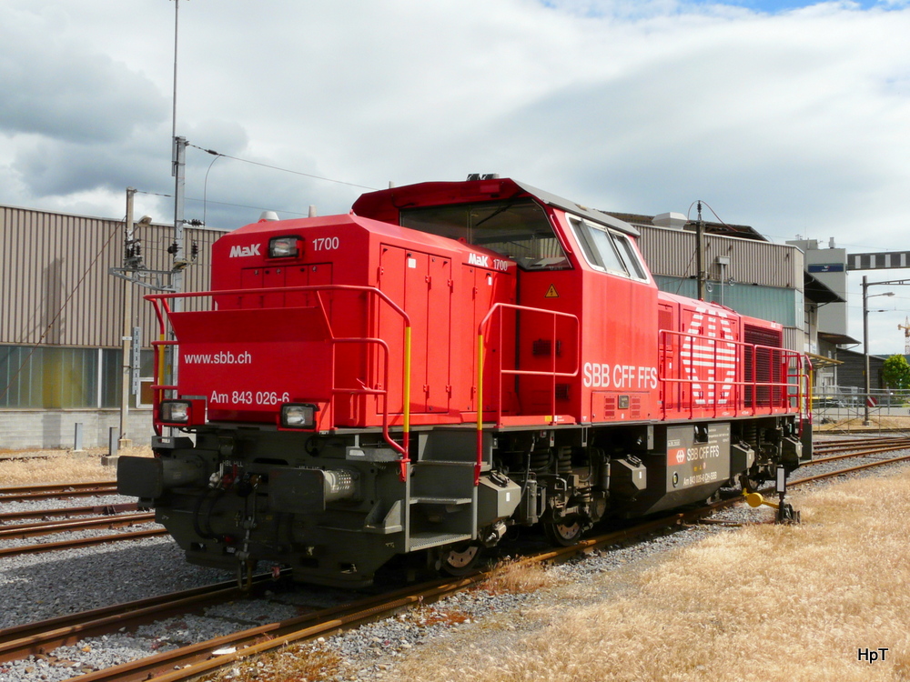 SBB - Am 843 026-6 im Areal des SBB IW am 20.05.2013