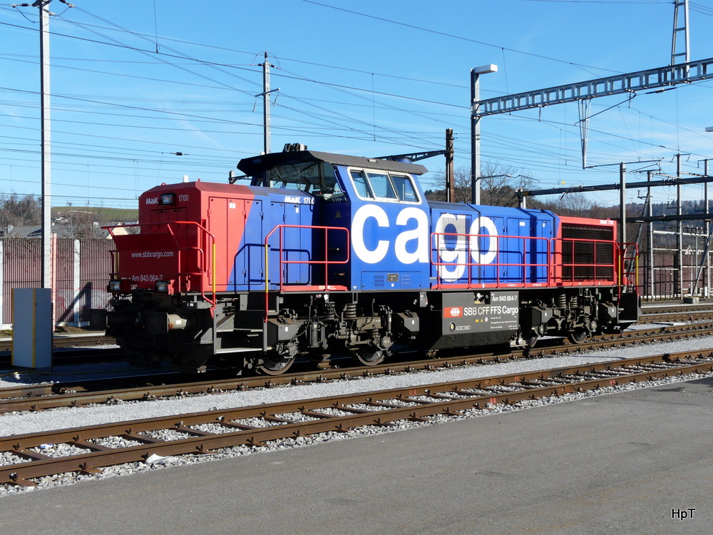 SBB - Am 843 064-7 in Burgdorf am 06.02.2011