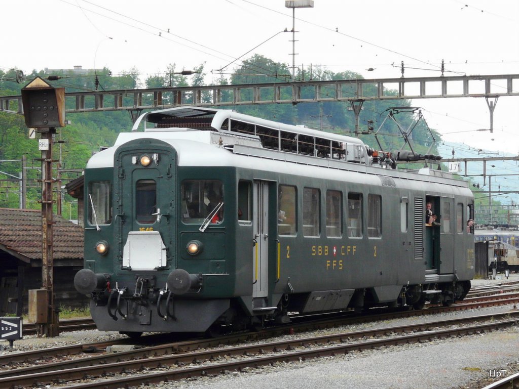 SBB - BDe 4/4 1646 am Depotfest im Depotareal in Olten am 08.05.2010