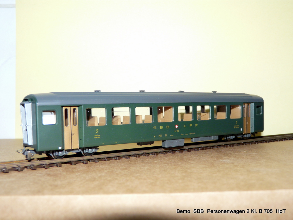 SBB Brnigbahn - Bemo Modell Peronenwagen 2 Kl. B 705