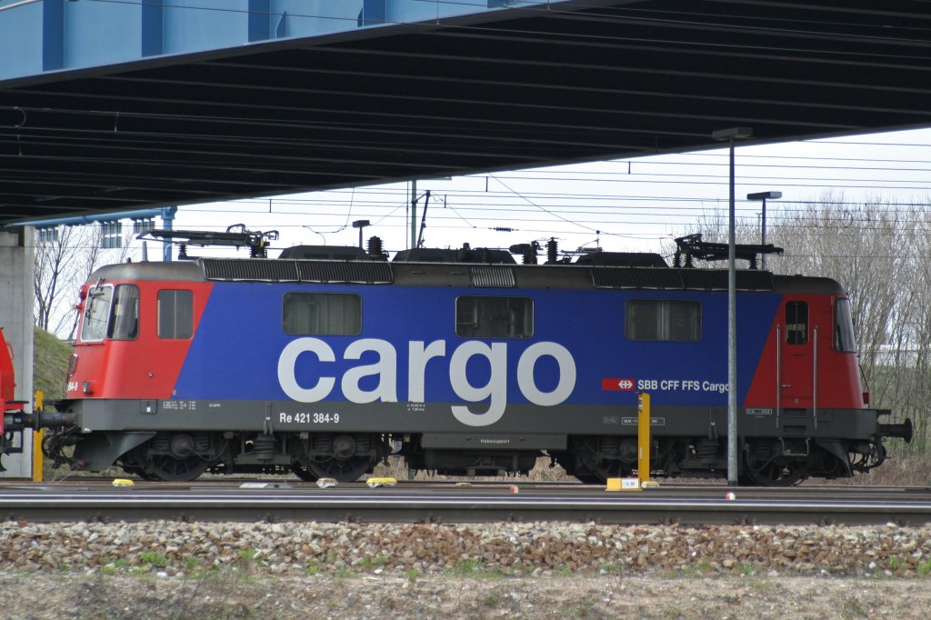 SBB Cargo 421 384 am 31.3.10 abgestellt im Gterbahnhof Alte Sderelb Hamburg