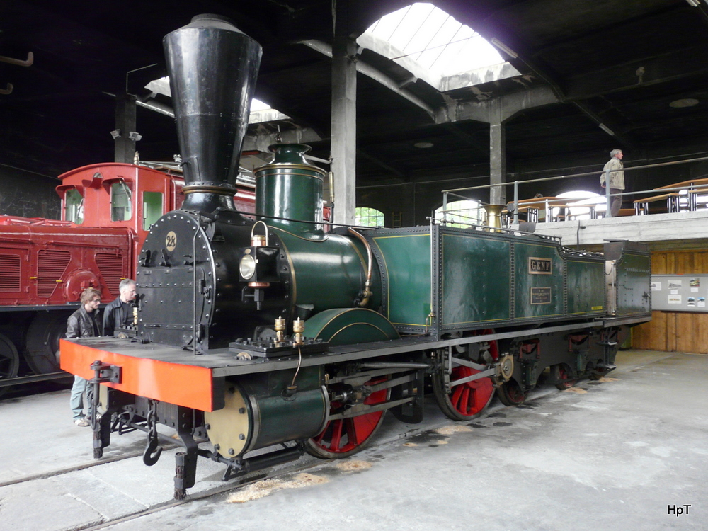 SBB - Dampflok Genf Ec 2/5  28 in Brugg am 20.06.2010