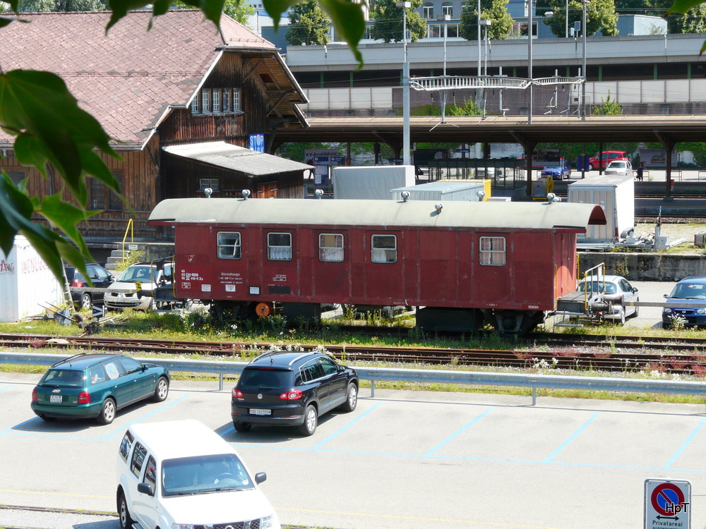 SBB - Dienstwagen Xs 40 85 95 32 416-6 abgestellt im Bahnhofsareal von St.Gallen-St.Fieden am 09.07.2011