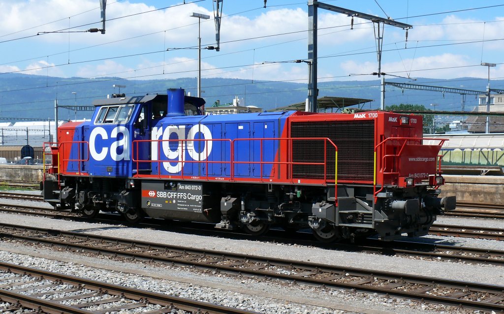 SBB Diesellok Am 843 072 (Typ MaK 1700). 

29.05.2009 Yverdon

