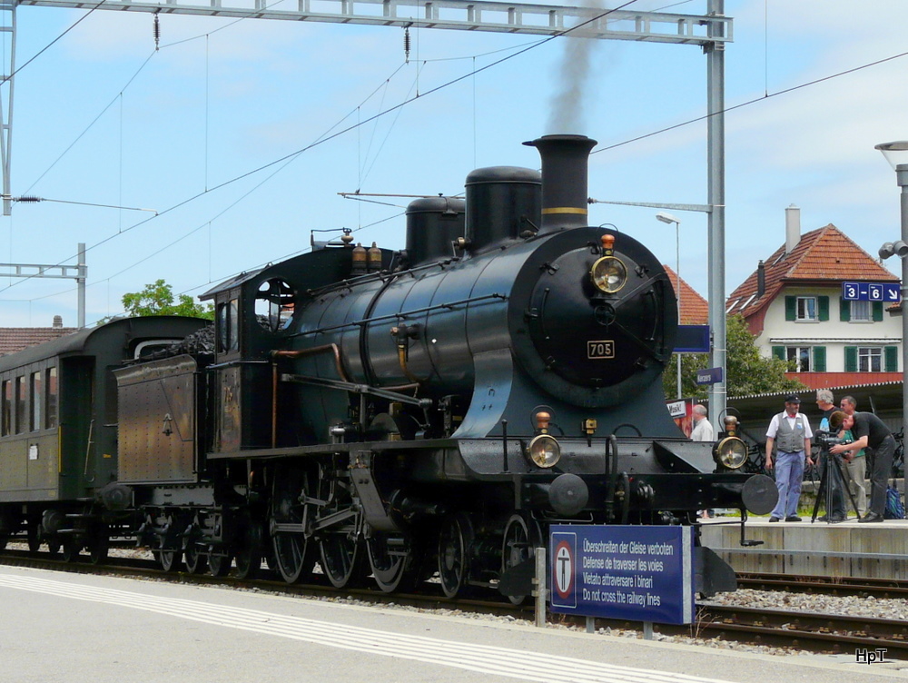 SBB Historic - A 3/5 705 in Kerzers am 25.06.2011