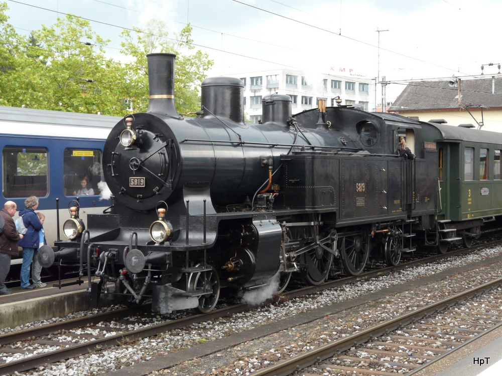 SBB Historic - Dampflok Eb 3.5 5819 in Wettingen am 20.06.2010