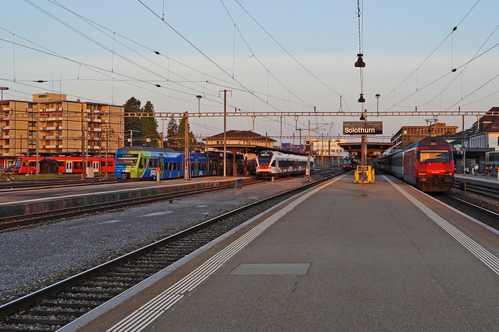 SBB: Hochbetrieb auf dem HB-Solothurn am 26. Juli 2013 frh morgens.
Foto: Walter Ruetsch
