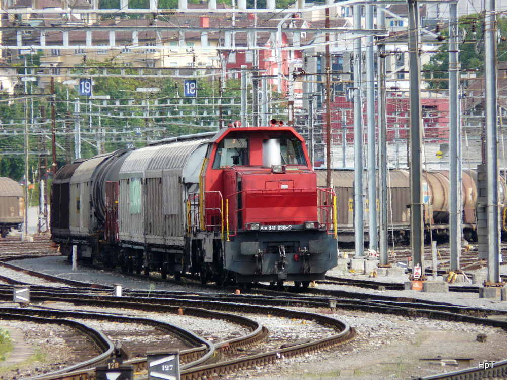SBB - Rangierlok Am 841 038-3 im Gterbahnhof von Renens am 07.05.2011