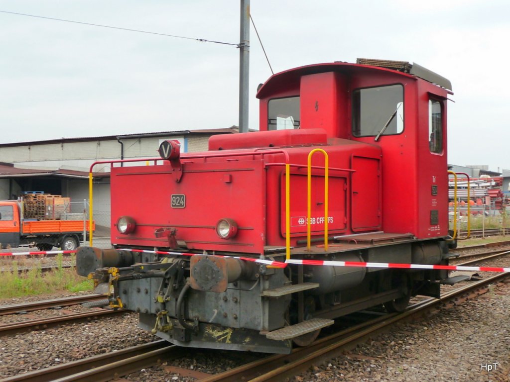 SBB - Rangierlok der IW Biel Tm 2/2 924 im Betriebsareal der IW Biel anlsslich des   Tages der offene Tr   am 19.09.2009