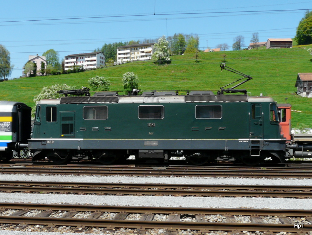 SBB - Re 4/4 11161 unterwegs in Herisau am 08.05.2013