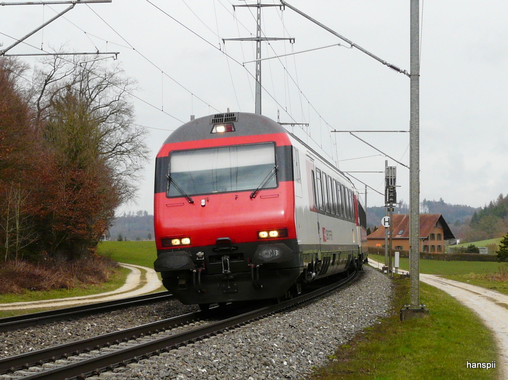 SBB - RE unterwegs nach Bern bei Lyssach am 09.04.2013