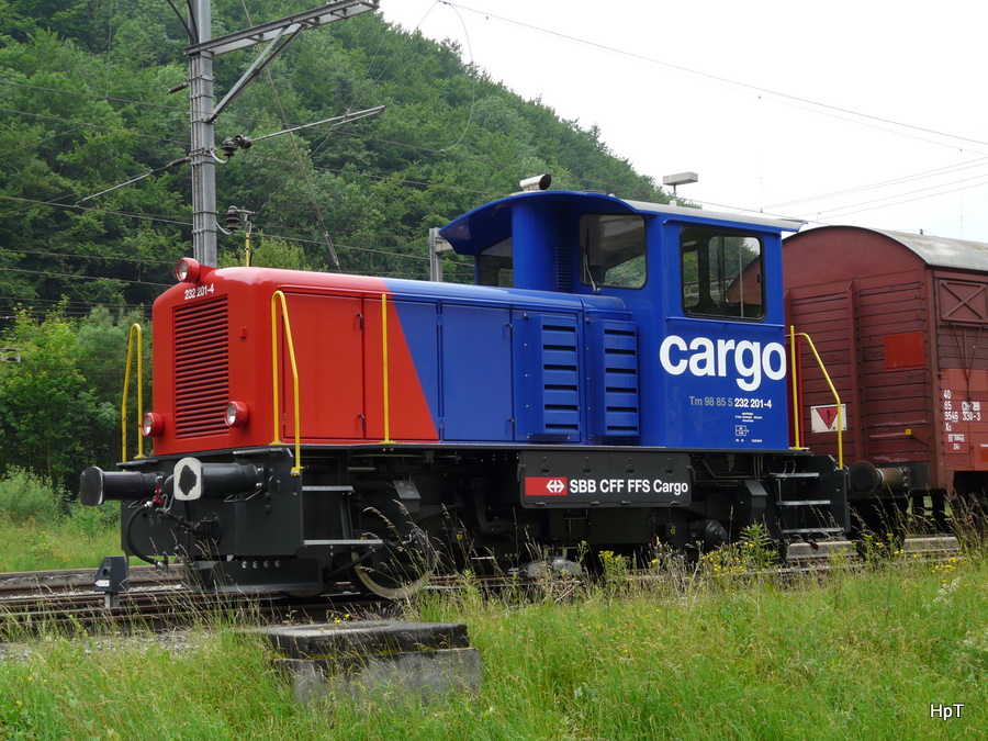 SBB - Tm 2/2  232 201-4 in Reuchenette-Pry am 19.06.2010