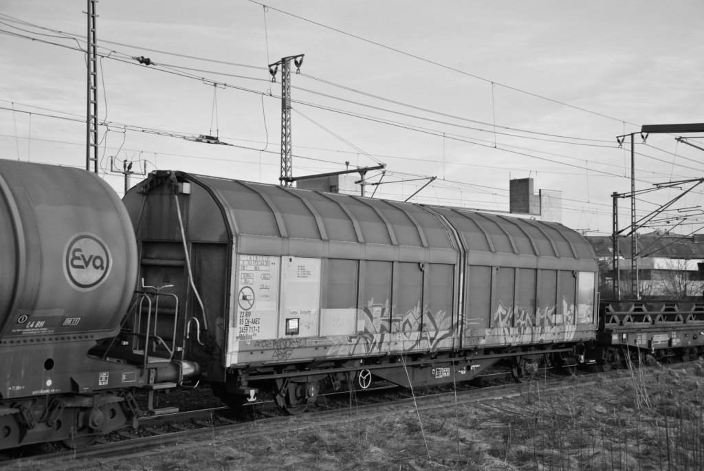 Schiebewandwagen am 09.02.2011  in Lehrte.