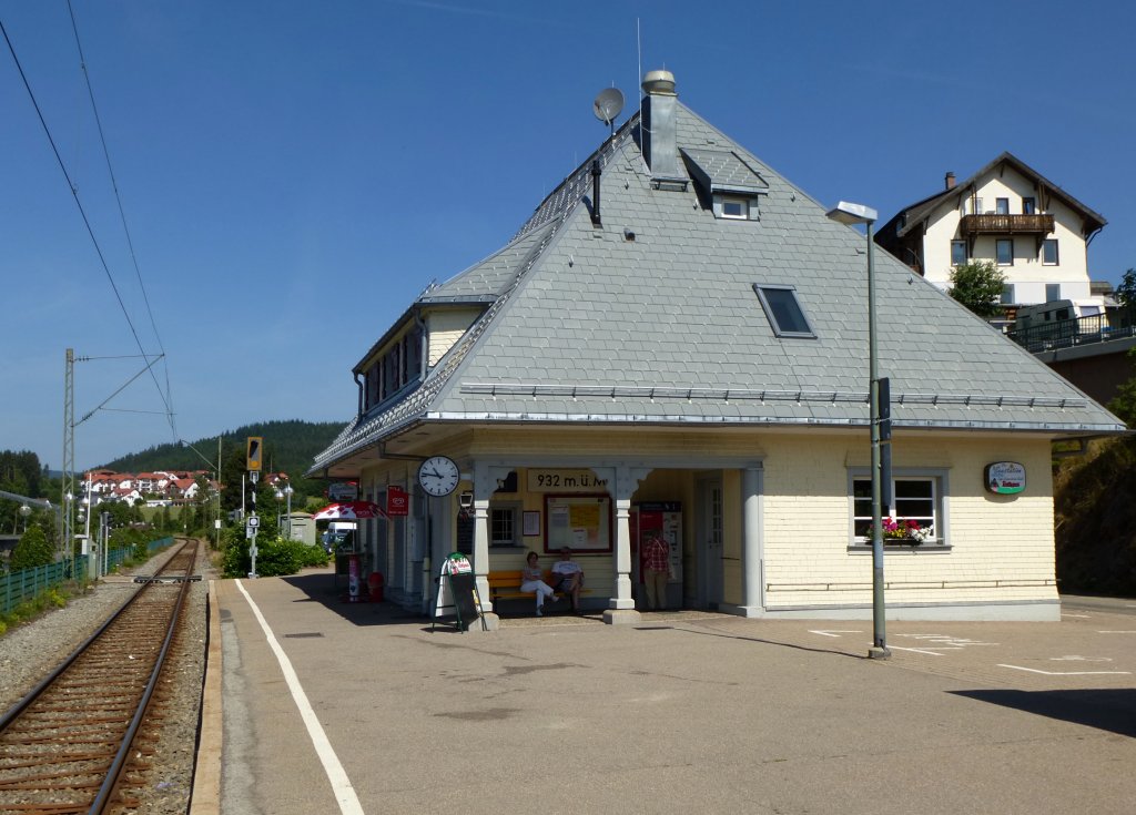 Schluchsee im Schwarzwald, der Bahnhof der Drei-Seen-Bahn liegt 932m hoch, Juli 2013