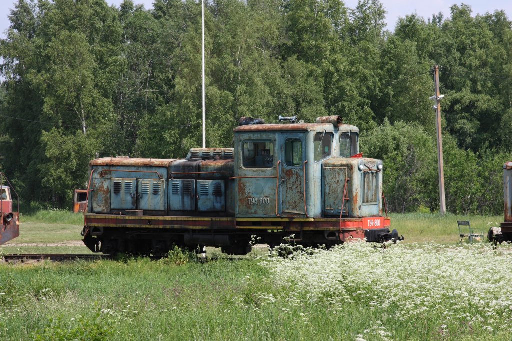 Schmalspurmuseum Lavassare in Estland am 11.6.2011.
Diesellok im Freigelnde.