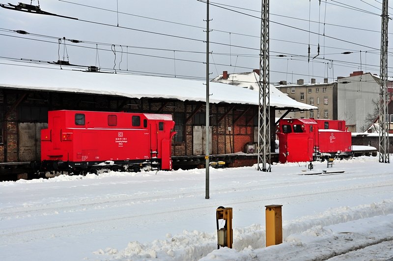 Schneepflugversammlung am G�terboden im Bf Stralsund am 04.02.2010