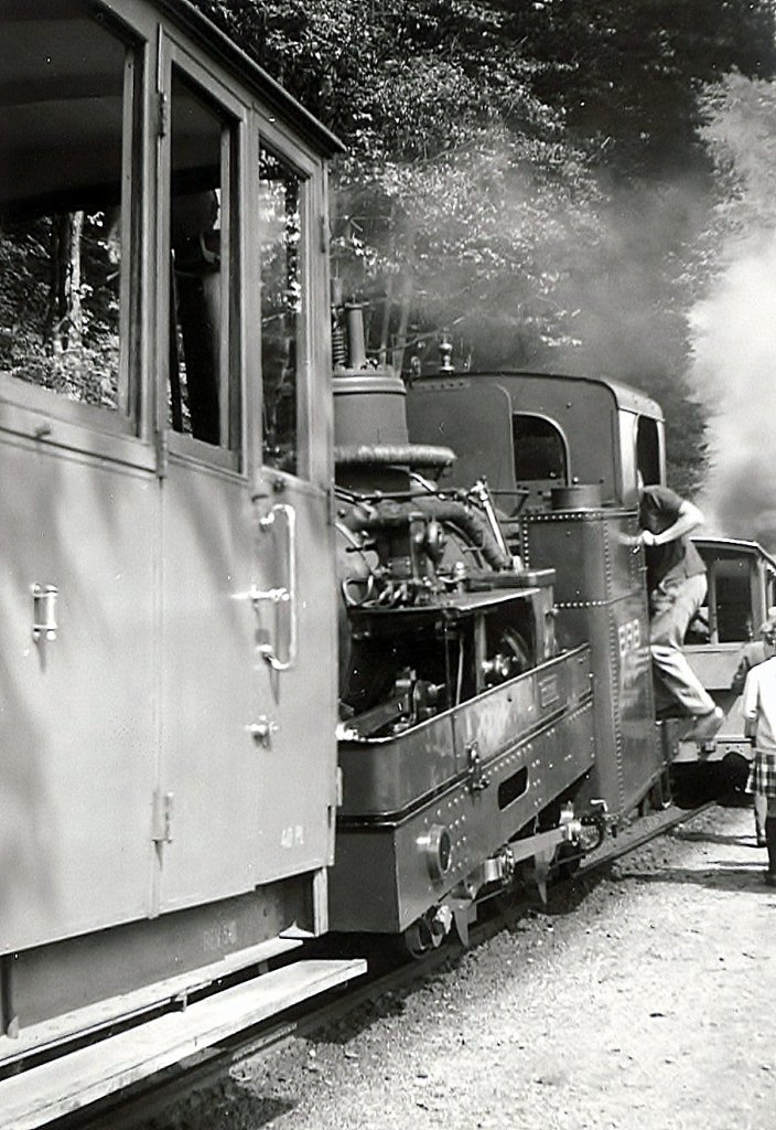 Schweiz, Brienz, Brienz Rothornbahn, Scan eines Fotos aus dem Jahr 1964.