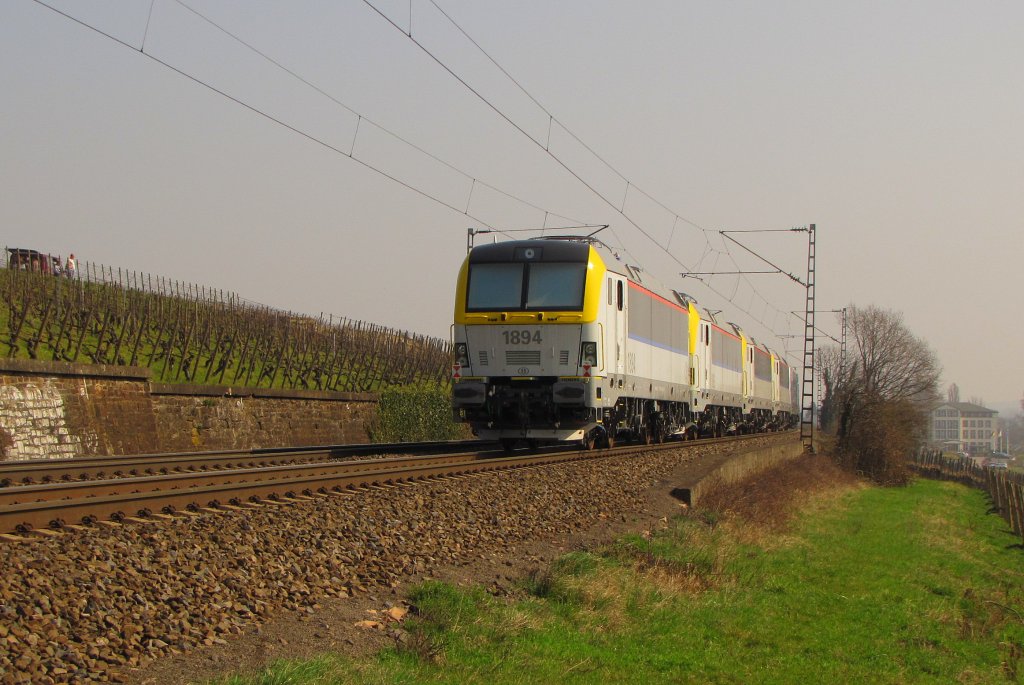 SCNB 1894 als Schlusslok im DbZ von Klinkum nach Mnchen-Allach, am 23.03.2012 bei Erbach (Rhg).