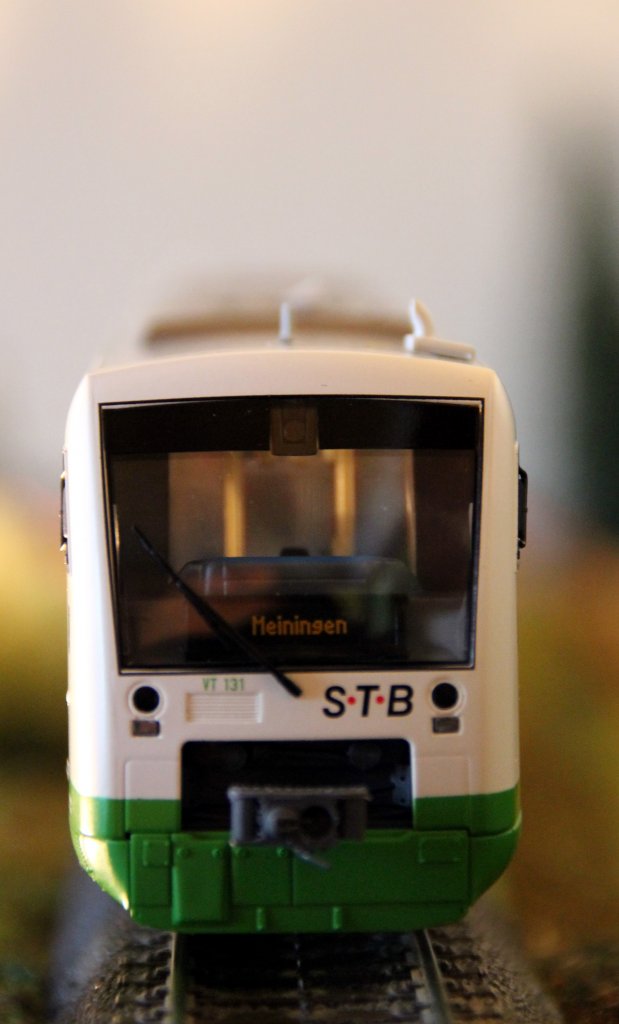 Sd Thringen Bahn VT 131 auf der Modellbahnanlage. Foto 27.11.2012