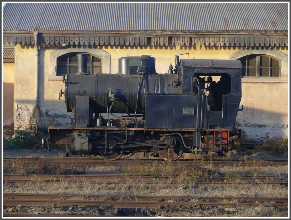 Seitenansicht der 202 002 in Asmara (31.01.2012)