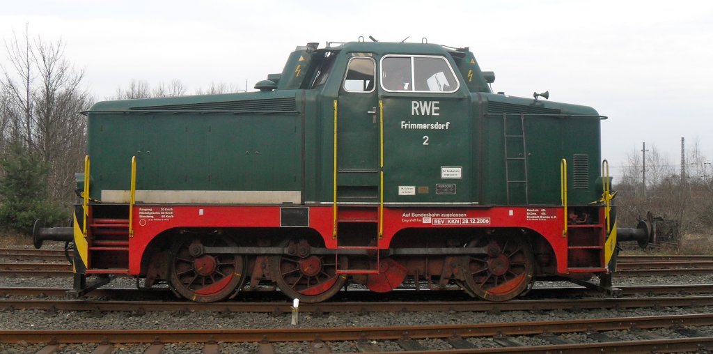 Seitenansicht der Henschel DH440 aus dem fr�heren RWE Werk in Frimmersdorf. Gesehen am 13.2.11.