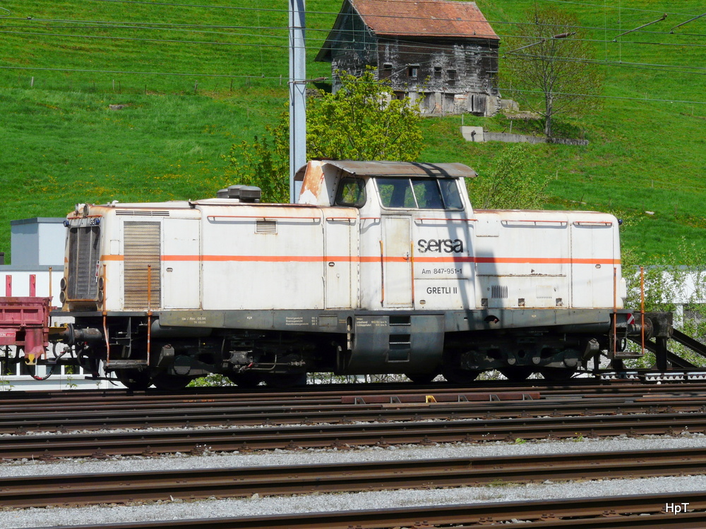 Sersa - Am 847951-1 abgestellt in Herisau am 08.05.2013